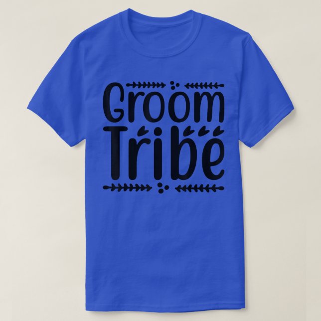 Mens Groom Tribe Cute Wedding Matching Newlyweds B T-Shirt (Design Front)