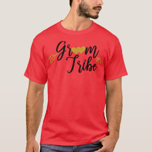 Mens Groom Tribe Heart Engagement Wedding Party Ma T-Shirt