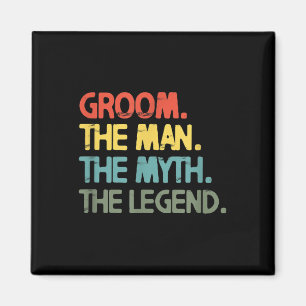 Mens Groom Wedding Bachelor Party Retro Vintage Magnet
