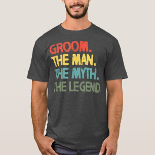Mens Groom Wedding Bachelor Party Retro Vintage T-Shirt