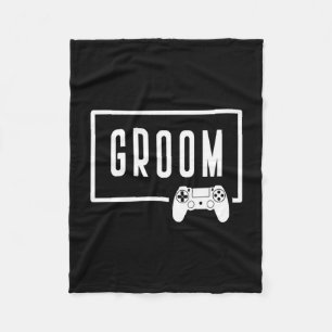 Mens groom - wedding bachelor party video game fleece blanket