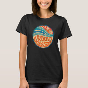 Mens Groovy Brother 70s Aesthetic 1970's Retro Bro T-Shirt