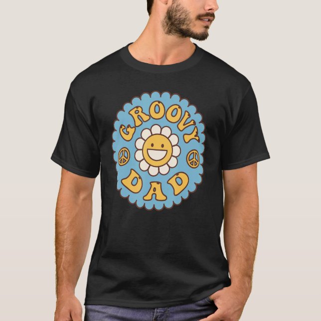 Mens Groovy Dad 70s Aesthetic Nostalgia 1970's Ret T-Shirt (Front)