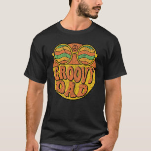 Mens Groovy Dad 70s Aesthetic Nostalgia 1970's Ret T-Shirt