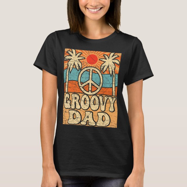 Mens Groovy Dad 70s Aesthetic Nostalgia 1970's Ret T-Shirt (Front)