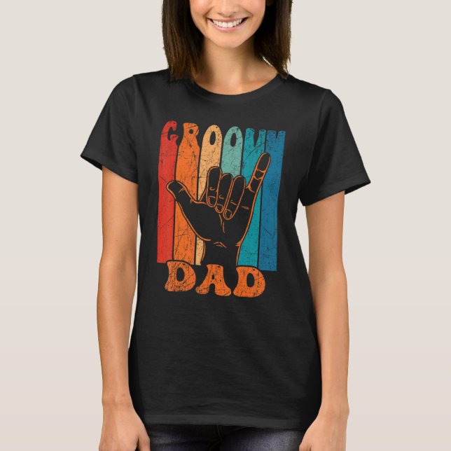 Mens Groovy Dad 70s Aesthetic Nostalgia 1970's Ret T-Shirt (Front)