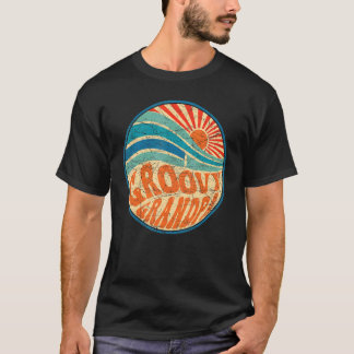 Mens Groovy Grandpa 70s Aesthetic Nostalgia 1970's T-Shirt