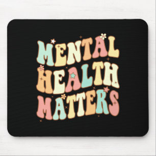 Mens groovy mental health shirt end the stigma mouse mat