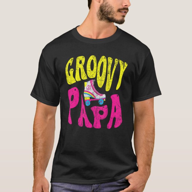 Mens Groovy Papa 70s Aesthetic Nostalgia 1970's Re T-Shirt (Front)