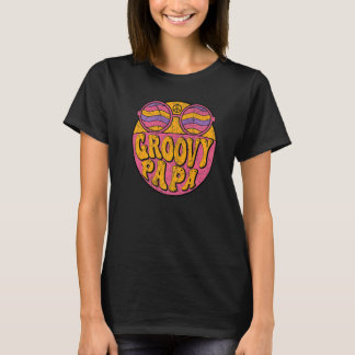 Mens Groovy Papa 70s Aesthetic Nostalgia 1970's Re T-Shirt