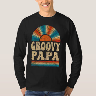 Mens Groovy Papa 70s Aesthetic Nostalgia 1970's Re T-Shirt