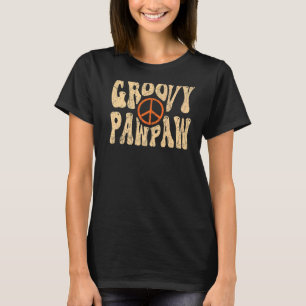 Mens Groovy Pawpaw 70s Aesthetic Nostalgia 1970's T-Shirt
