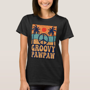 Mens Groovy Pawpaw 70s Aesthetic Nostalgia 1970's T-Shirt