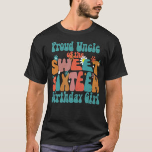 Mens Groovy Sweet 16 Sixteen Birthday Girl Proud U T-Shirt