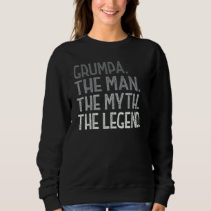 Mens Grumpa From Grandchildren Grumpa Man Myth Le Sweatshirt