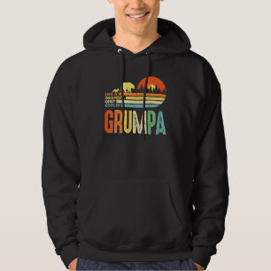 Mens Grumpa Like A Grandpa Only Cooler For Men Ret Hoodie