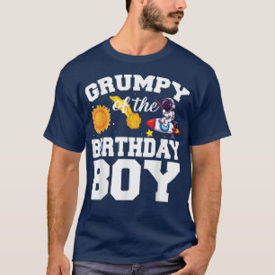 Mens Grumpy Of The Birthday Boy Astronaut Space Bi T-Shirt