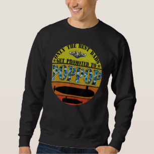 Mens Grumpy Old Veteran Best Dads Promoted To Subm Sweatshirt