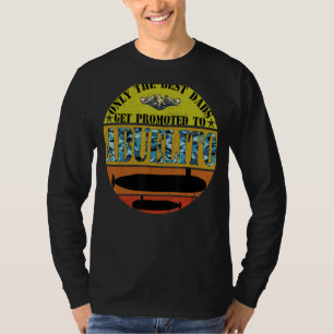 Mens Grumpy Old Veteran Best Dads Promoted To Subm T-Shirt