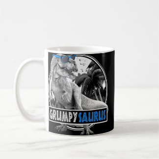 Mens Grumpy Saurus T Rex Dinosaur Men Family  Coffee Mug