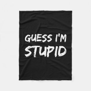 Mens guess stupid matching outfit funny couples fleece blanket