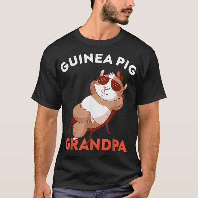 Mens Guinea Pig Grandpa  for Men  T-Shirt (Front)