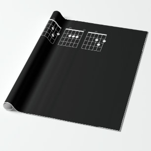Mens Guitar Chord Shirt - Dad Wrapping Paper