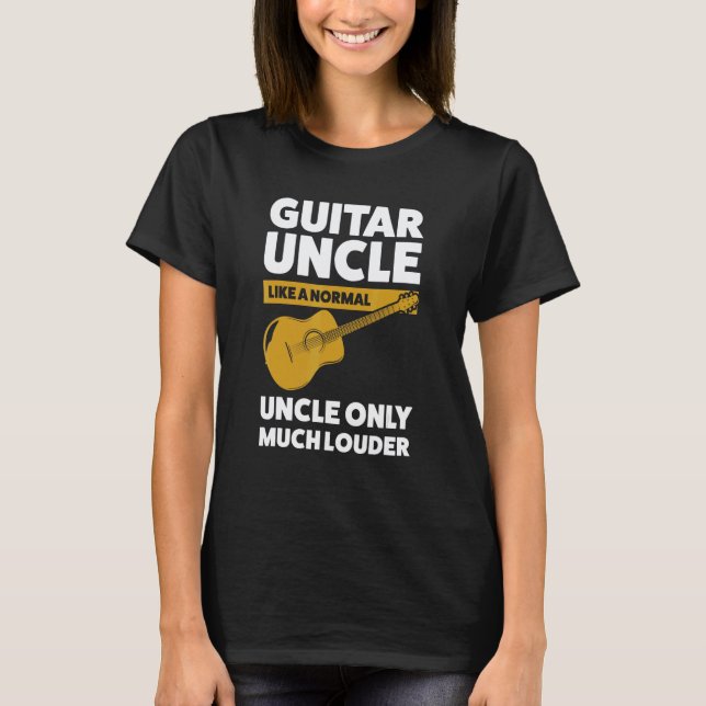 Mens guitar uncle like a normal guitar string inst T-Shirt (Front)