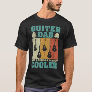 Mens Guitar Vintage Guitar Dad Like A Regular Dad  T-Shirt