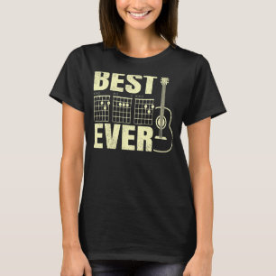 Mens Guitarist Father Best Dad Ever Dad Chord Guit T-Shirt