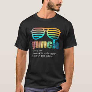 Mens Guncle Definition Rainbow Pride Color Tee For
