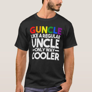 Mens Guncle Like A Regular Uncle Gay Pride T-Shirt