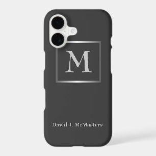 Men's Gunmetal Grey Monogram Executive Case