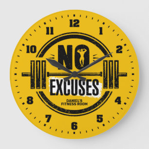 Men's Gym Fitness Room Personalised Wall Clock