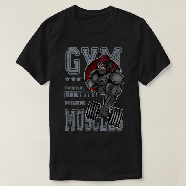 Mens gym wear Gorilla fitness gift  T-Shirt (Design Front)