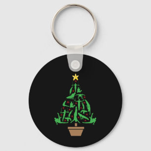 Men's Gymnastics Christmas Tree Key Ring