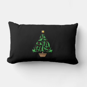 Men's Gymnastics Christmas Tree Lumbar Cushion