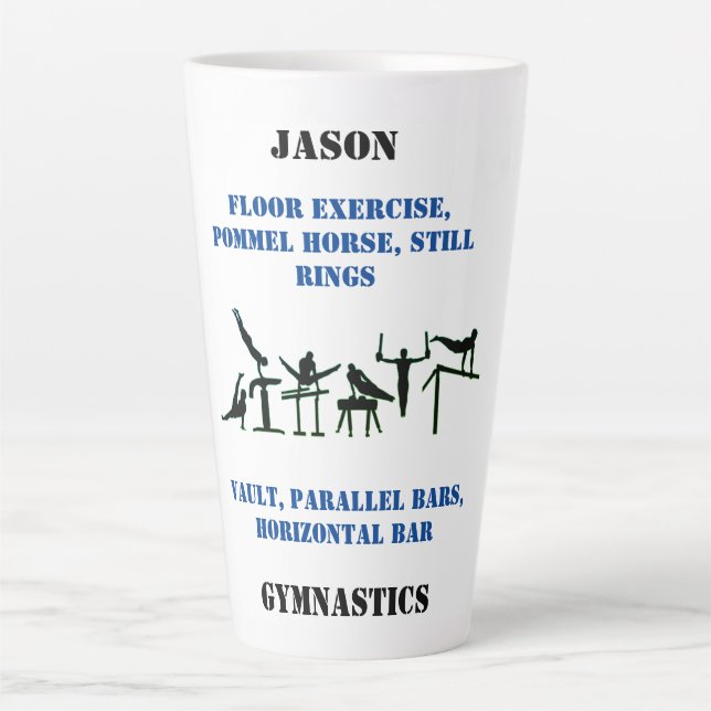 Men's Gymnastics Latte Mug (Front)