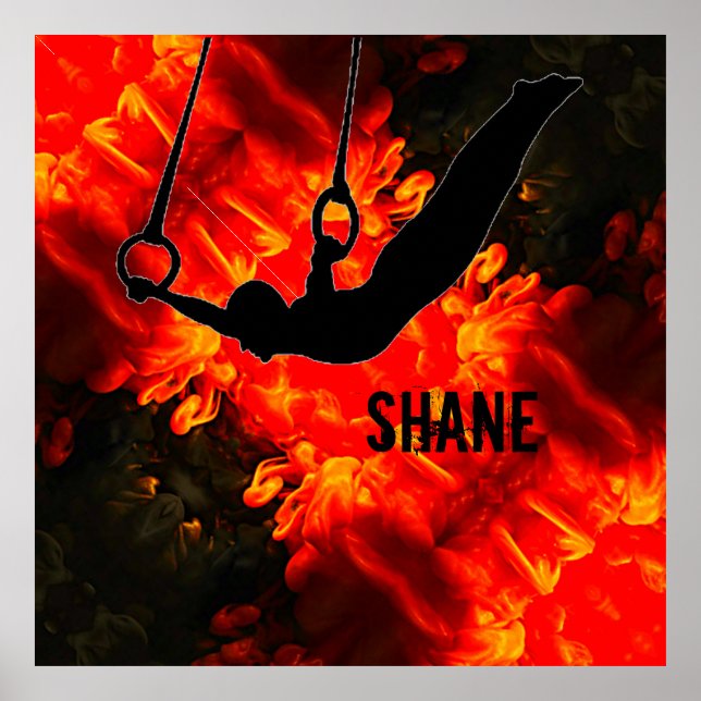 Men's Gymnastics - Lava Destructive Boys Custom Poster (Front)