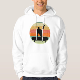 Mens Gymnastics Male Gymnast at Sunset Hoodie