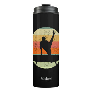 Mens Gymnastics Male Gymnast Sunset Personalised Thermal Tumbler