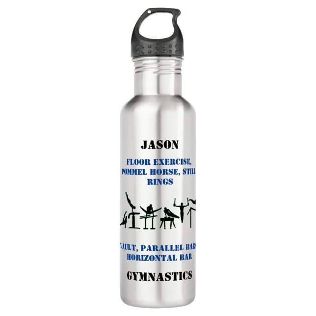 Men's Gymnastics Water Bottle (Front)