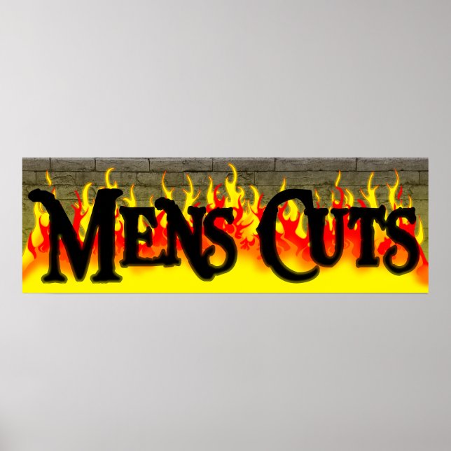 Mens Haircut Salon Poster (Front)