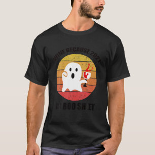 Mens Halloween Ghost Drinking Wine In 2021 Funny H T-Shirt