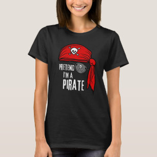 Mens Halloween Pirate Costume Head Scarf T-Shirt