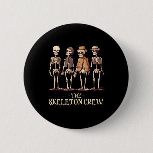 Men's Halloween Skeleton Crew  6 Cm Round Badge