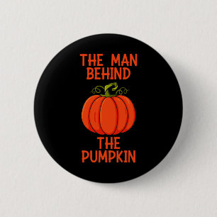 Mens Halloween The Man Behind The Pumpkin 6 Cm Round Badge