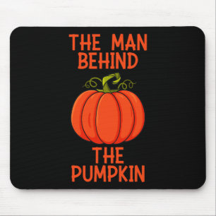 Mens Halloween The Man Behind The Pumpkin Mouse Mat