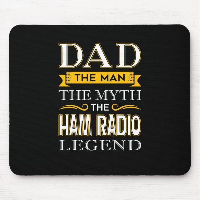 Mens Ham Radio Dad Shirts Gifts for Dads - Fathers Mouse Mat (Front)