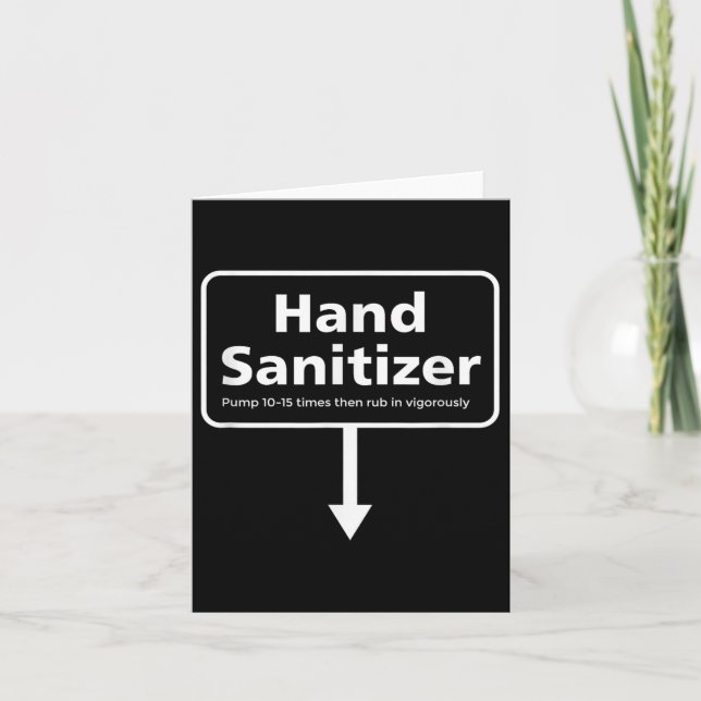 Mens Hand Sanitizer - Funny Adult Humour Christmas Card (Front)